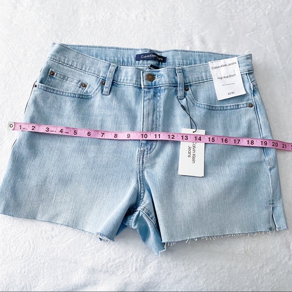 NWT Calvin Klein Cut Off High Waist Jean Shorts - Picture 8 of 13